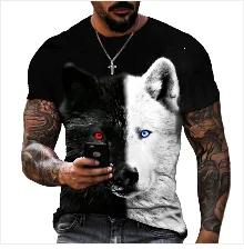 Colorful 3d graffiti printing men's T-shirt fashion tops 2021 summer casual breathable retro style cost-effective summer T-shirt