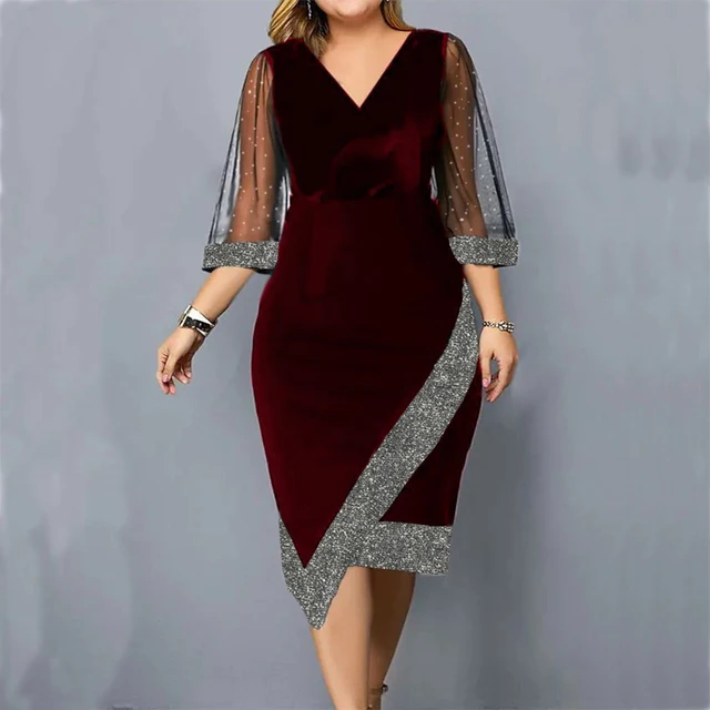 L-5XL Oversized Vintage Dress for Women 2023 Summer Elegant Evening Party Elegant Dresses Female Clothing Solid Maxi Skirt Rode 4