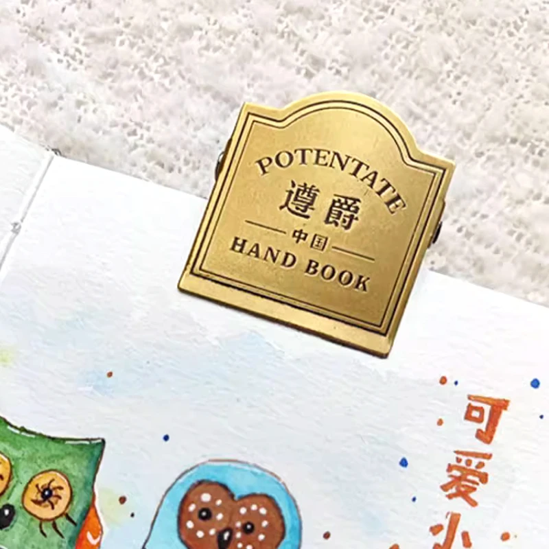 POTENTATE Brass Palette Fixing Clip Outing Sketching Paint Box Hand Account Clip Metal Bill Travel Painting Art Supplies