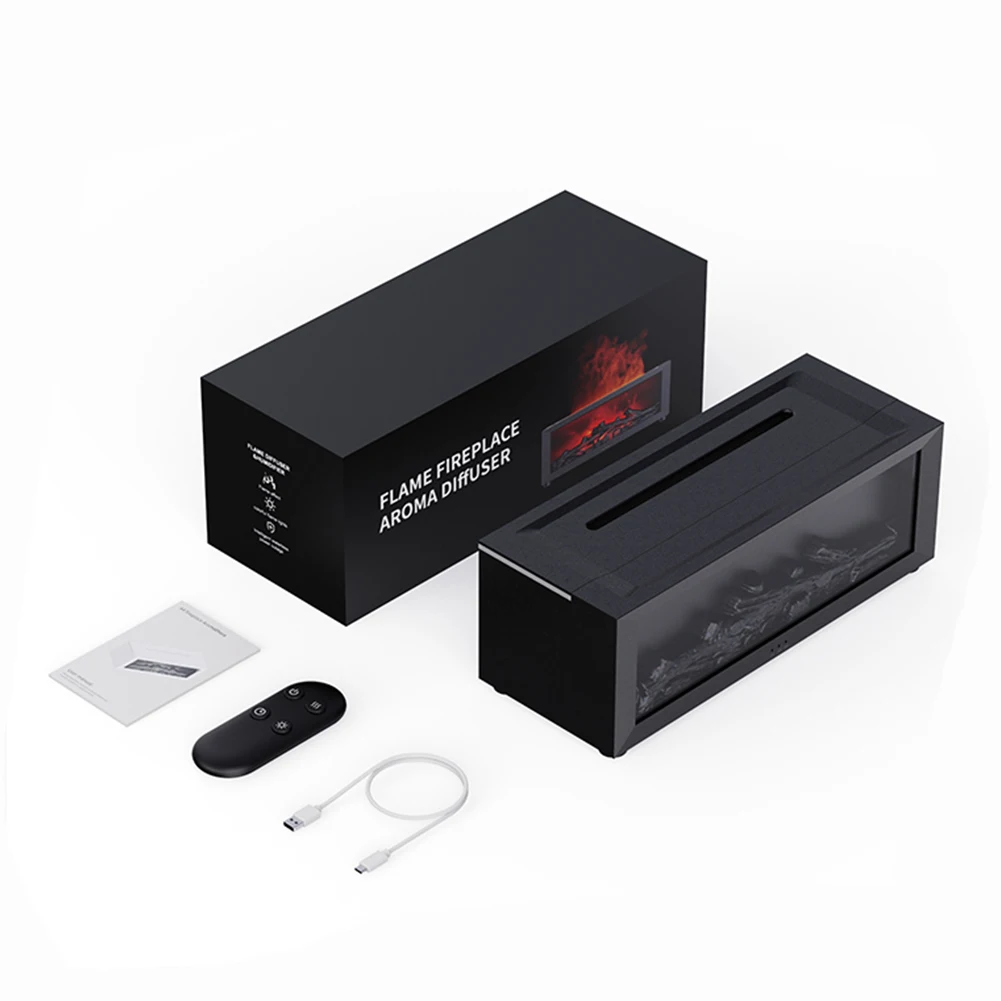 Air Humidifier Essential Oil Diffuser Flame Aroma Humidifier Home Room Fragrance Diffuser with Night Light Aromatherapy Diffuser 6