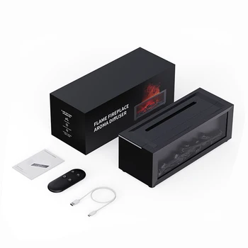 Air Humidifier Essential Oil Diffuser Flame Aroma Humidifier Home Room Fragrance Diffuser with Night Light Aromatherapy Diffuser 6