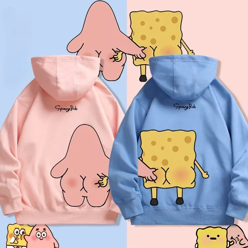 Spongebob Sweater SpongeBob SquarePants and Patrick Star Cartoon Anime Parent Child Hoodie For Spring And Autumn