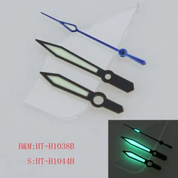 Green Luminous Silver Black Watch Hands for NH Movement Series SKX007 (Black Dark Blue)