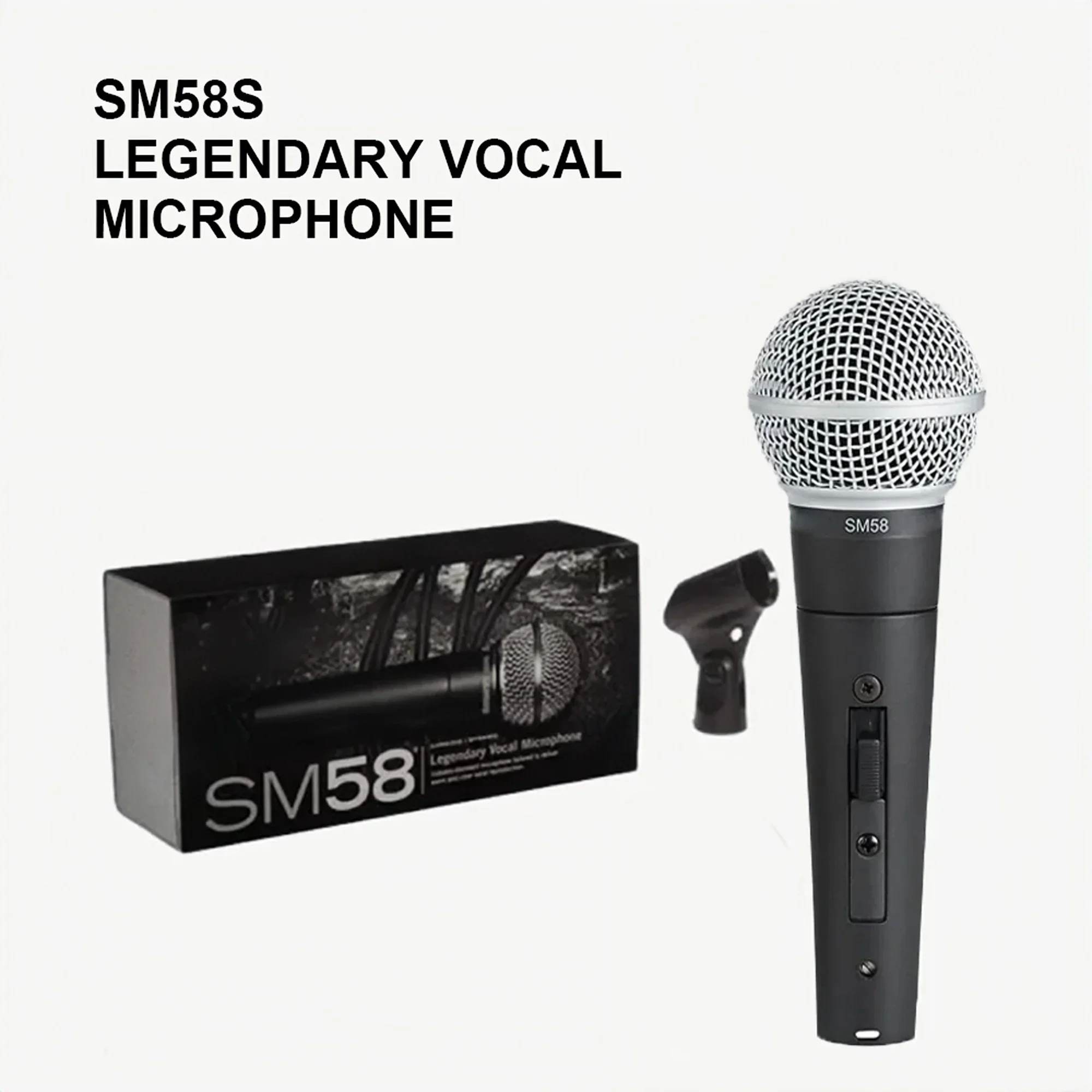 

Metal SM58 Cardioid Dynamic Microphone KTV Stage Performance Microphone BBOX Recording Vocal Professional Wired Microphone
