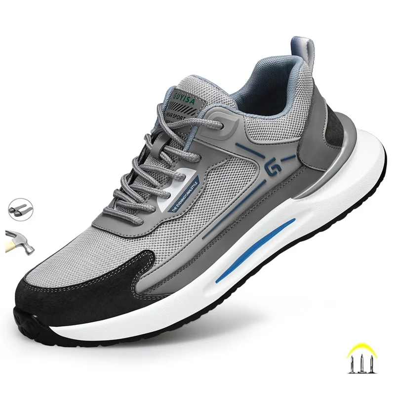 

Men's Light Casual Safety Boots Anti Smashing Steel Toe Anti Piercing Structure Men's Sneakers Are Not Allowed