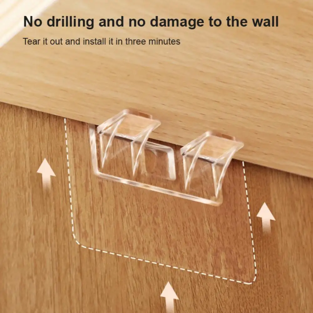 5/10pcs Shelf Support Hooks Self Adhesive No punching Layered