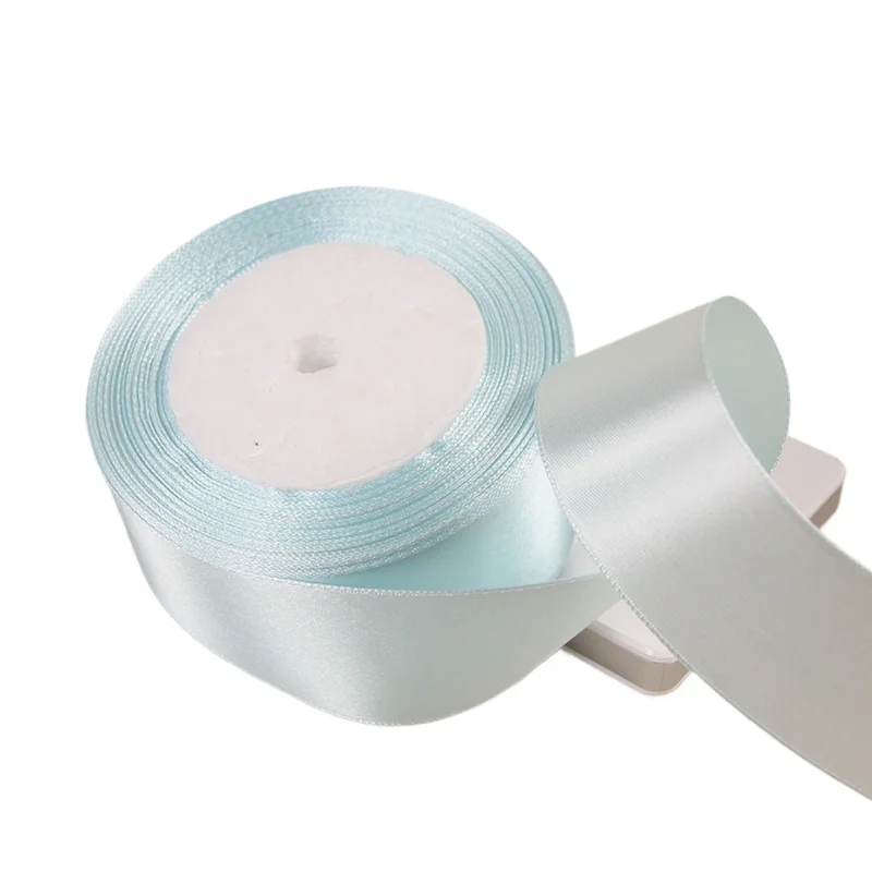 솔리드 컬러 폴리에스터 새틴 리본, 웨딩 장식 선물 상자 포장 벨트, DIY 공예 파티 홈 장식 리본, 22 미터