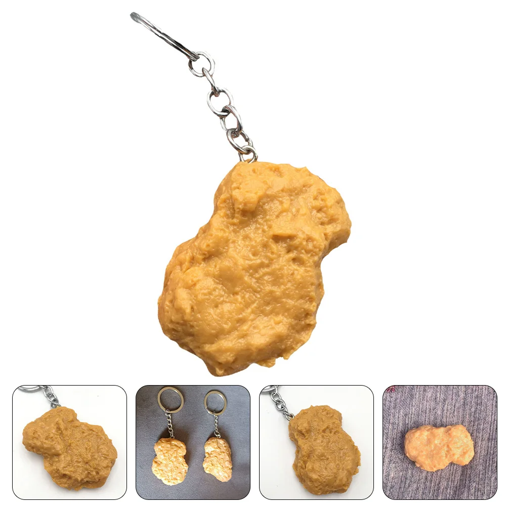 

Simulated Fried Food Pattern Key Chain Novel Fried Chicken Pendant Material For Phone Decor