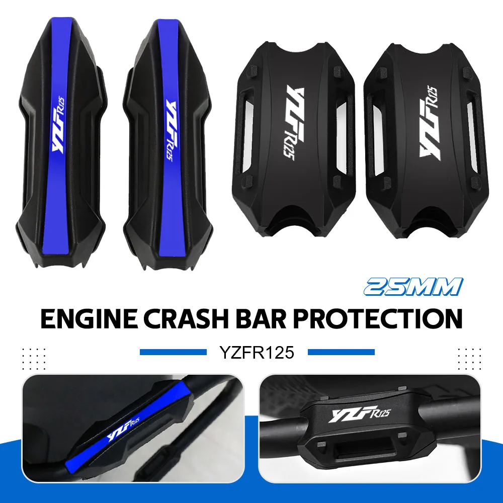 

FOR YAMAHA YZFR125 YZF R125 YZF-R125 2018-2024 2023 Motorcycle Engine Protection Guard Bumper Decorative Block Crash Bar 25MM
