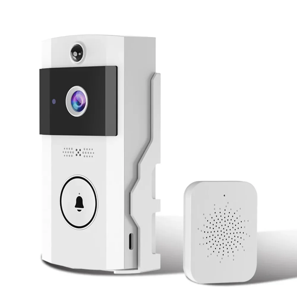 KSML Wireless Video Doorbell With Solar Rain Cover Ultra Long Standby Voice Changing Intercom Monitoring Camera