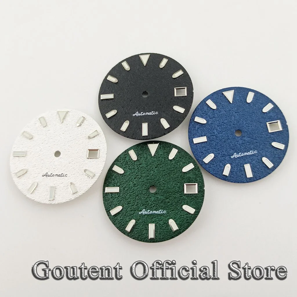 Watch Dial Accessories Watch Face Accessories Goutent 29mm Blue Greeb Black Sterile Green Luminous Fit NH35 NH36 Movement