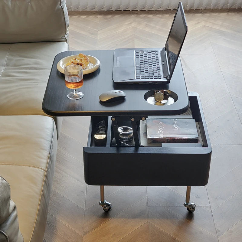 

Подъемный фотостолик маленького размера из массива дерева Многофункциональный журнальный столик для хранения в гостиной