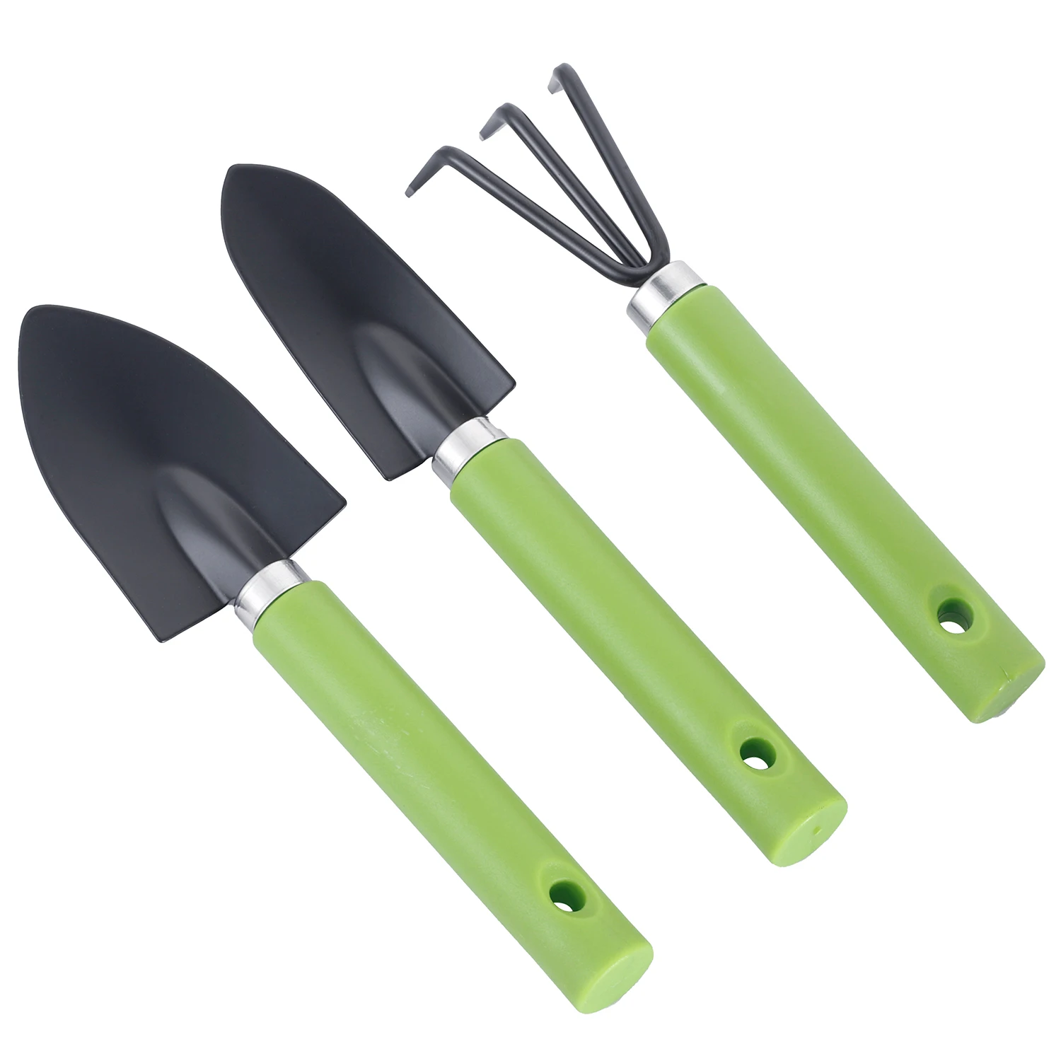 Mini Garden Tools Garden Weeding Tool 3Pcs/set Mini Garden Shovel Rake Spade Bonsai Tools Set Wooden Handle for Flowers Potted Plant Garden Tools Weeding