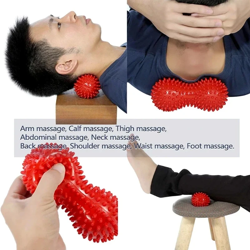 Peanut Massage Ball Deep Tissue Massage for Back Neck Shoulder Spine Legs Hips Trigger Point Muscle Relaxer