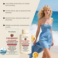 Crème pour le corps à lueur de fraise avec Niacinamide acide salicylique exfoliant hydratant peau lisse Non grasse hydratant cadeau de vacances 6