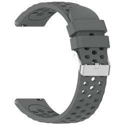 Breathable Silicone Sport Watch Band - Premium Replacement Strap (GRAY)