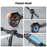 Trottinette électrique W6, 10 pouces, moteur 500W, batterie 36V 10.5Ah, vitesse maximale 35 km/h, trottinette électrique pliable avec application, freins doubles 6
