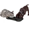 Stainless Steel Pet Dog Feeder Silicone Anti-spill Cats Dog Double Bowl Pet Feeding Drinking Water Bowls Dog Food Dispenser 5