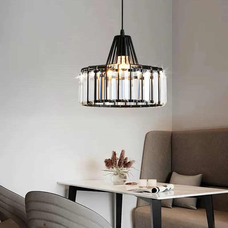 Pendant lights Vintage pendant lights Pendant lamp Nordic Crystal LED Pendant Light 1/2/3 Head Dining Room Hanging Fixture For Living Room Bedroom Indoor E27 Decor Lamp