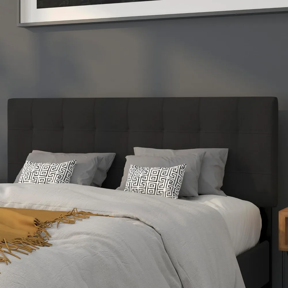 

Headboard, tufted soft cushion large headboard, made of black fabric, for household bedroom headboard