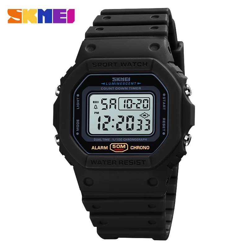 SKMEI 1628 Digital Men Watches Outdoor Sport Waterproof Electronic Mens Wristwatches Military Back Light Clock 1988 reloj hombre