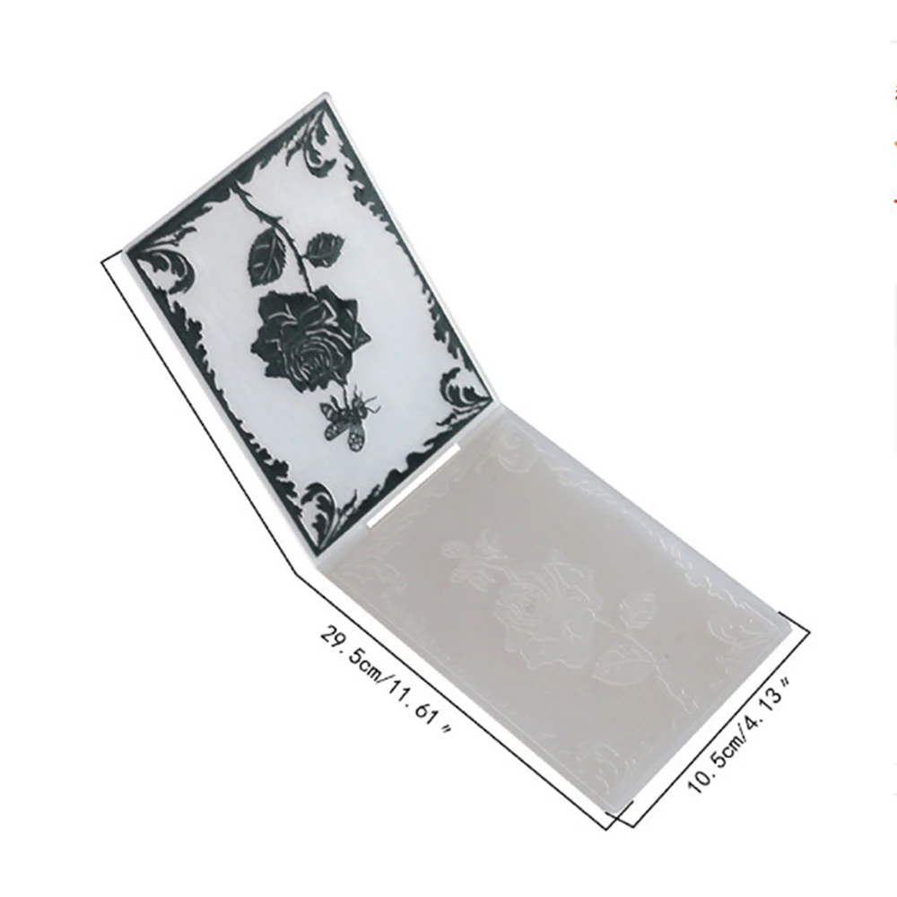 5.7 X 4.13 Inch Flower Butterfly Plastic Embossing Folder DIY Stencil Mould Tools Template for Making Cards Album Wedding Decor