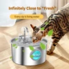3.2L Stainless Steel Cat Water Fountain,Pet Water Dispenser With Filter,Dog Drinking Fountain For Cats,Ultra Quiet Water Pump 4