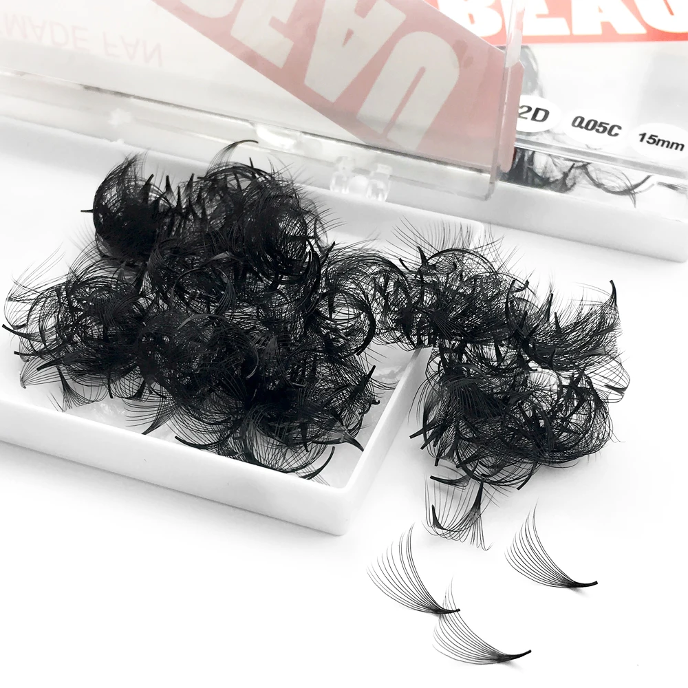 Loose Premade Volume Fans 6D 10D 12D 14D 16D Individual Lashes Extension Thin Pointy Base Pre Made Volume Fan Faux Mink 500 fans