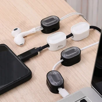 1/5-Pack Magnetic Cable Clips – Desk Cable Organizer for Mouse, Earphones & Wires 2