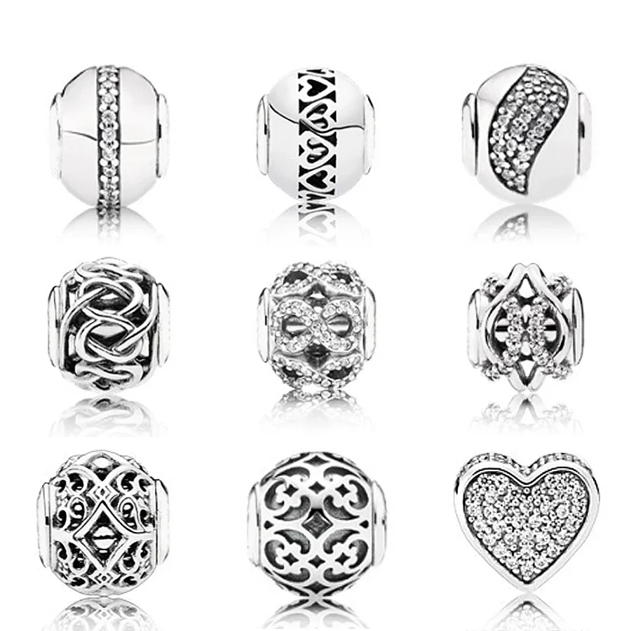 

Top-notch S925 Sterling Silver Beads Charms Embrace Happiness, Cubic Zirconia Beads Are Suitable For Good Bracelet Diy Jewelry