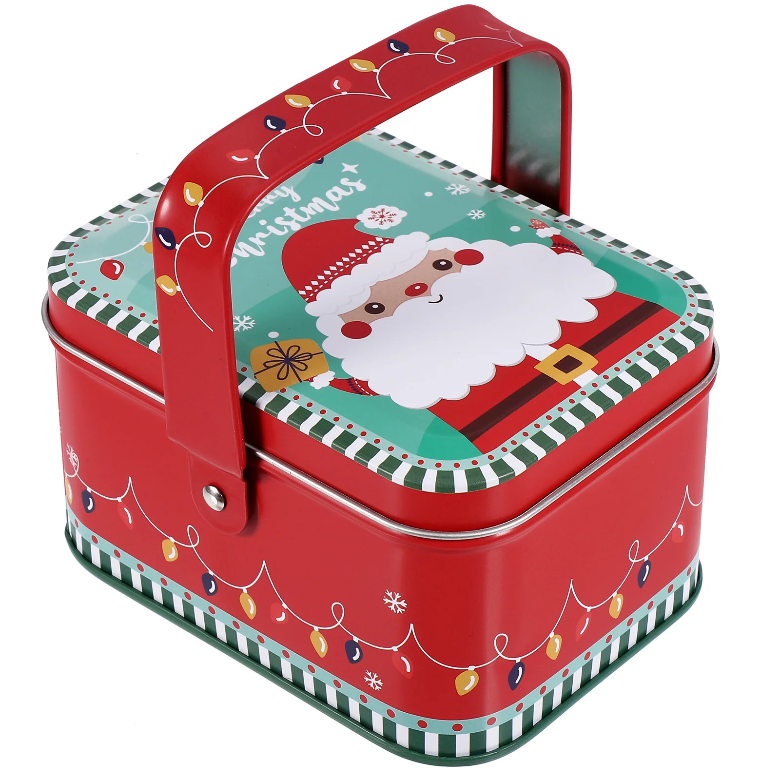 

Christmas Cookie Box Tinplate Box Container Chocolate Biscuit Tea Snacks Treat Gift Box for New Year Christmas Party Decoration