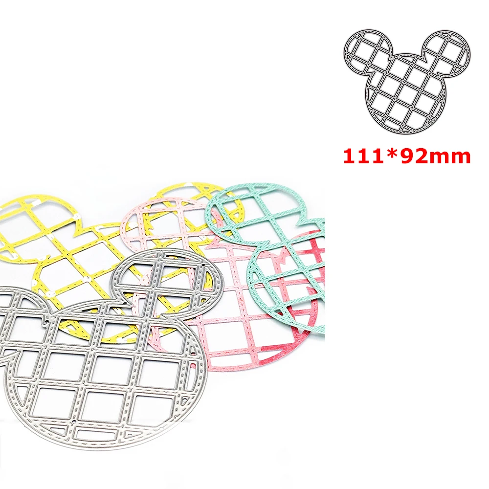 

Disney Mickey Mouse Head Metal Cutting Dies Ear Stitched Mould Knife for DIY Scrapbooking Paper Card Making Embossing Dies 2023