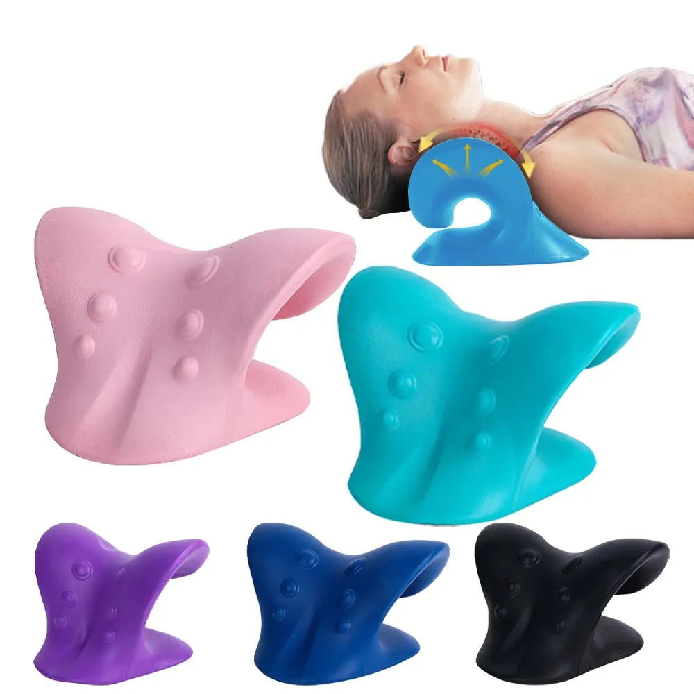 

Sport Cervical Traction Device Gym Pillow Neck and Shoulder Relaxer Pilates Chiropractic Workout Relief the Pain Massage Fitness