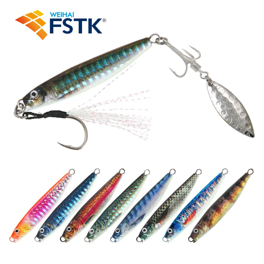 2022 New Metal Bass Sea Lures Rotante Blade Spinner Muslimshore Cast Jigging Spoon Saltwater Jigging Fishing Tackle