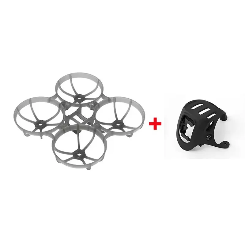 Vue de face de la coque de protection pour drone FPV 75mm, avec ses ouvertures pour les hélices.