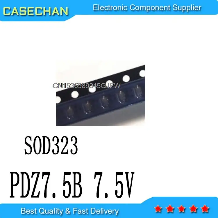 

PDZ7.5B 7,5 в, ZC, SOD323