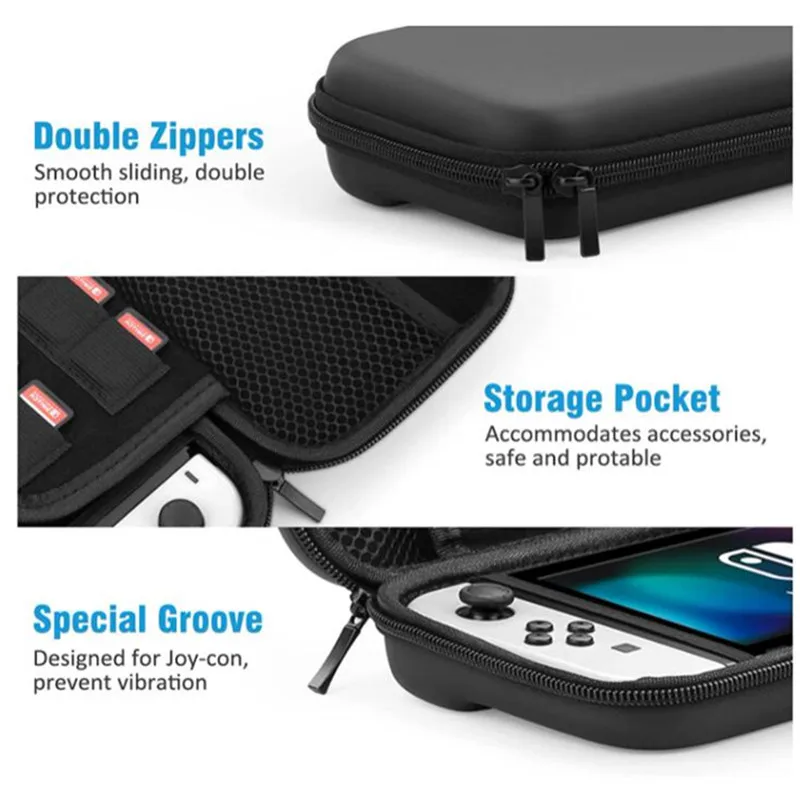 닌텐도 스위치 및 OLED 케이스 커버 콘솔 보호 파우치 보호 케이스 보관 가방