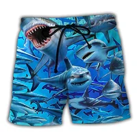 New Men's Board Short Swim Shorts Swim Trunks Drawstring Shark Graphic Prints Quick Drying Casual Holiday Hawaiian Shorts 2