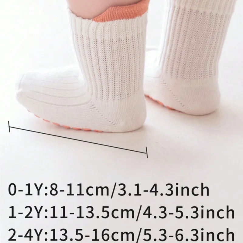 6 Pairs Pairs Baby Adorable Non Slip Floor Socks, Breathable Casual Socks for Boys and Girls Kids Indoor Activities