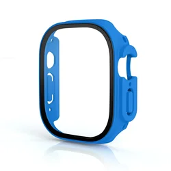 Enhanced Apple Watch Ultra Protective Bumper and Tempered Glass Screen Protector Set for Apple Ultra (Cobalt blue 17)