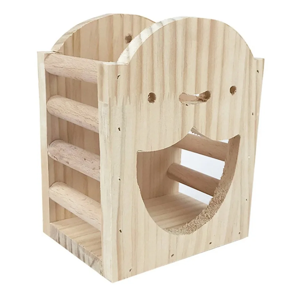 Rabbit Hay Feeder Chinchilla Rabbit Food Dispenser Wooden Cute Shape Bunny Hay Manger Rack for Cage Rabbit Hay Feeder