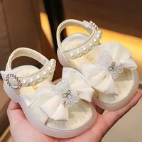 Summer Princess Sandals For Baby Girls Cute Bear Bow Fashion Toddler Shoes Soft-soled Breathable Casual Shoes For Infant Baby 1