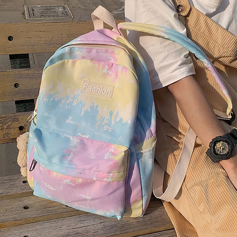 Richme Harajuku Women Backpacks Fashion New Design Casual Students Gradient Mochilas Para Mujer Large Capacity Bolso Mujer
