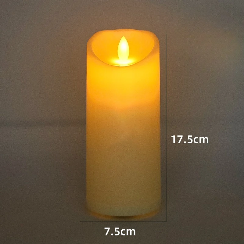 Rechargeable LED Flickering Candle with Remote Control - Decorative Ambiance Lighting