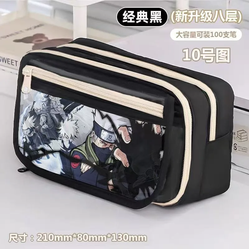 Sleek & Stylish Naruto Uzumaki Anime Pencil Case - Large-Capacity, Multi-Layered, Portable Design