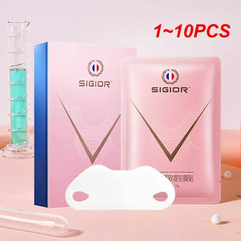 1 ~ 10 Pezzi Maschera Facciale Di Sollevamento Viso A Forma Di V Fasciatura Dimagrante Facciale Sollevare La Maschera A Forma Di Collo Ridurre Il Dopp
