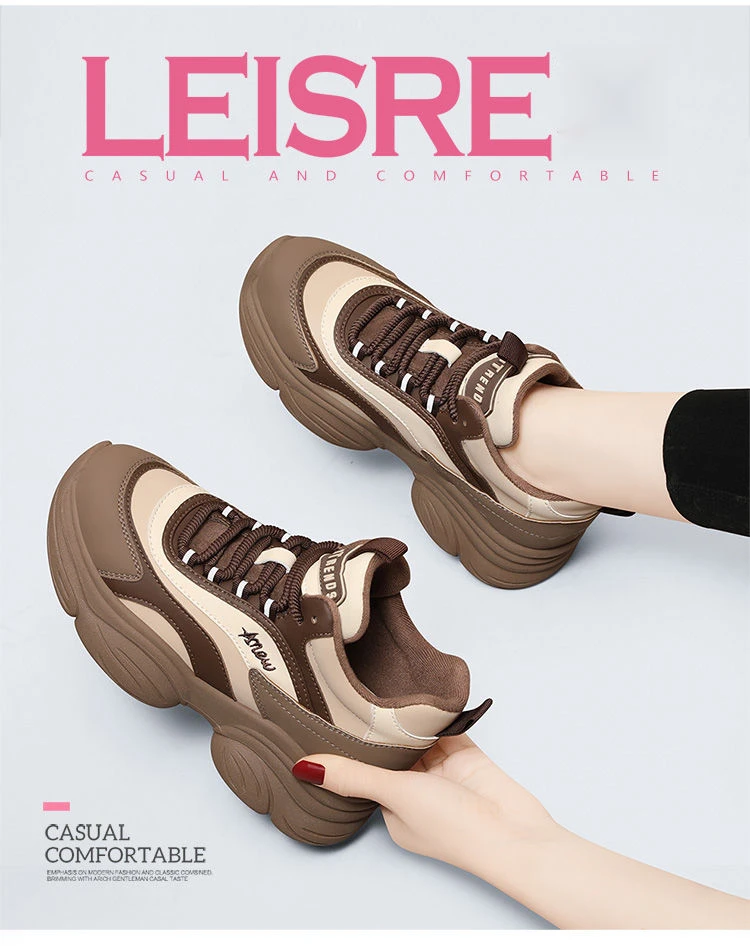 Women's Casual Shoes Comfortable Thick Sole Versatile Trainers_voghion.com