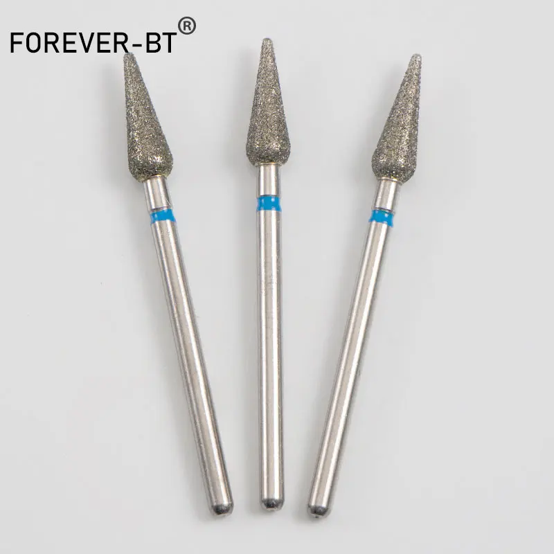 6Pcs/Box Set Cone Diamond Nail Drill Bit For Cuticle Clean Burr Drills Accessories Remove Edges Of Nails Dead Skin Calluses Tool