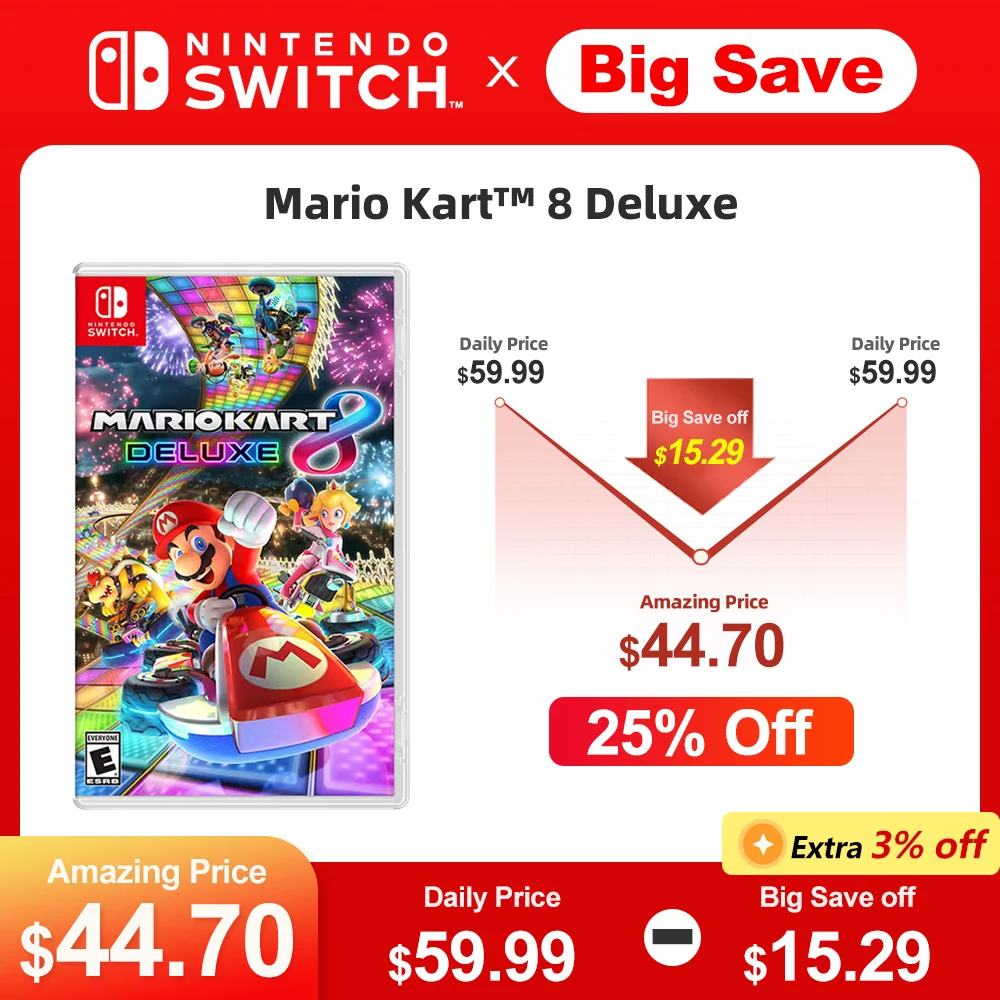 

Mario Kart 8 Deluxe Nintendo Switch Game Deals 100% Official Original Physical Game Card Racing Genre for Switch OLED Lite