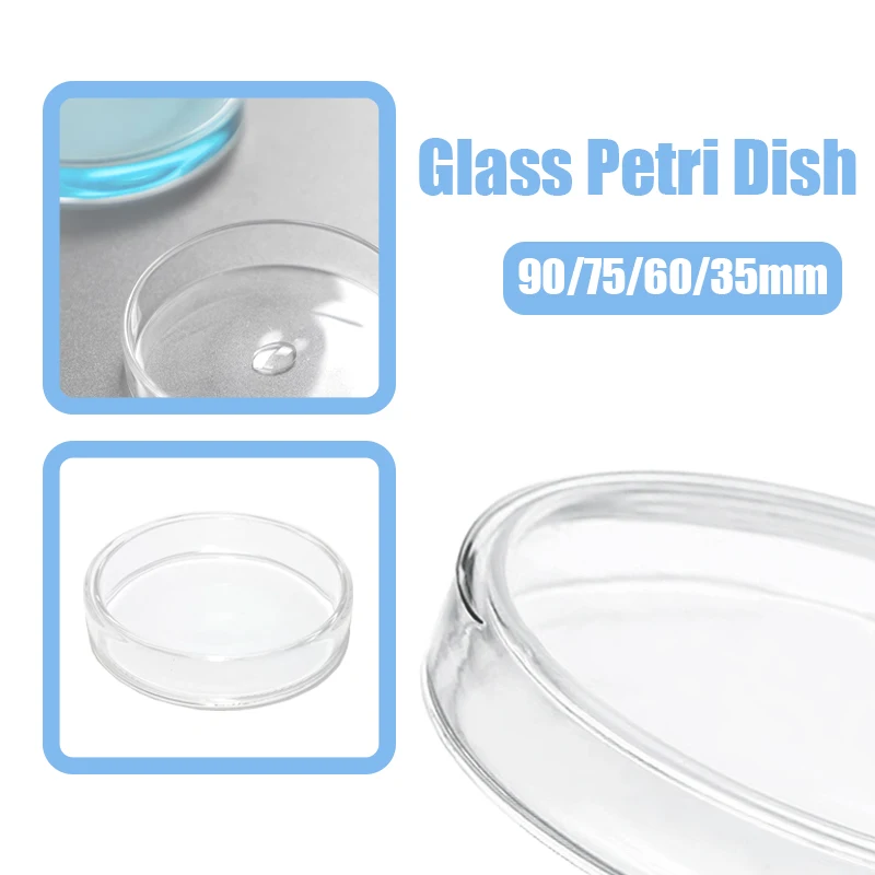 Piastre Di Petri In Vetro Borosilicato - 6 Pezzi Con Coperchio 60x18 Mm + 2 Contagocce - Laboratorio - Foto 4